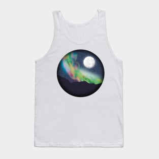 Northern lights sticker design Tank Top